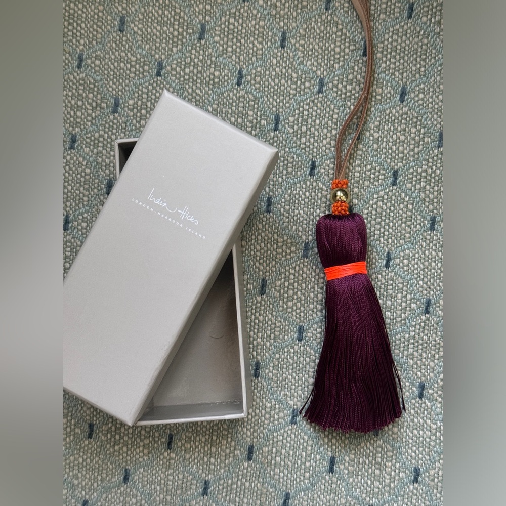 India Hicks Junkanoo Tassel - Aubergine *New in Box* - Picture 3 of 4